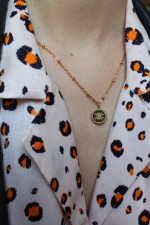 spiritual necklace with leopard shirt